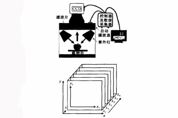 基于濾光片的高光譜圖像獲取系統及三維圖像塊示意圖