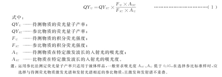 熒光光譜分析測試或分析方法原理